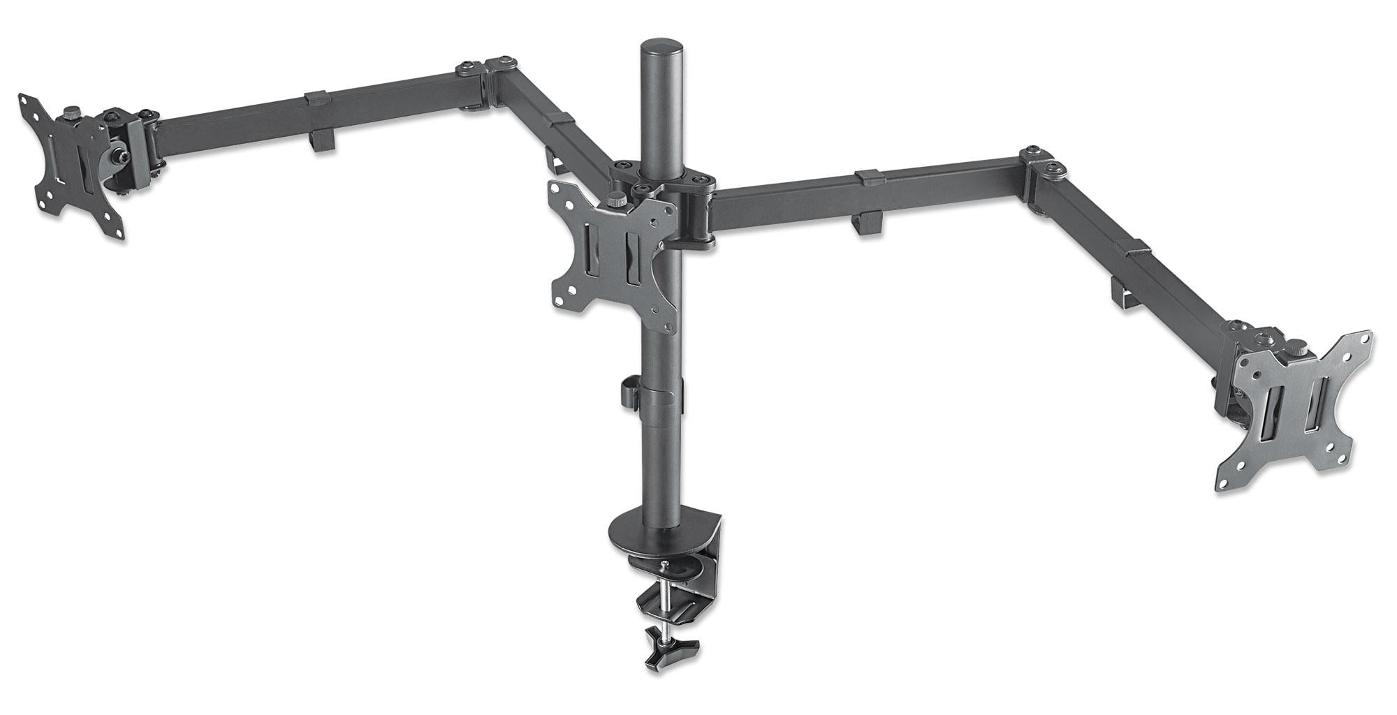 Desk support for 3 Monitor 13 - 27 " with Clamp - Manhattan ICA-LCD 461 -T