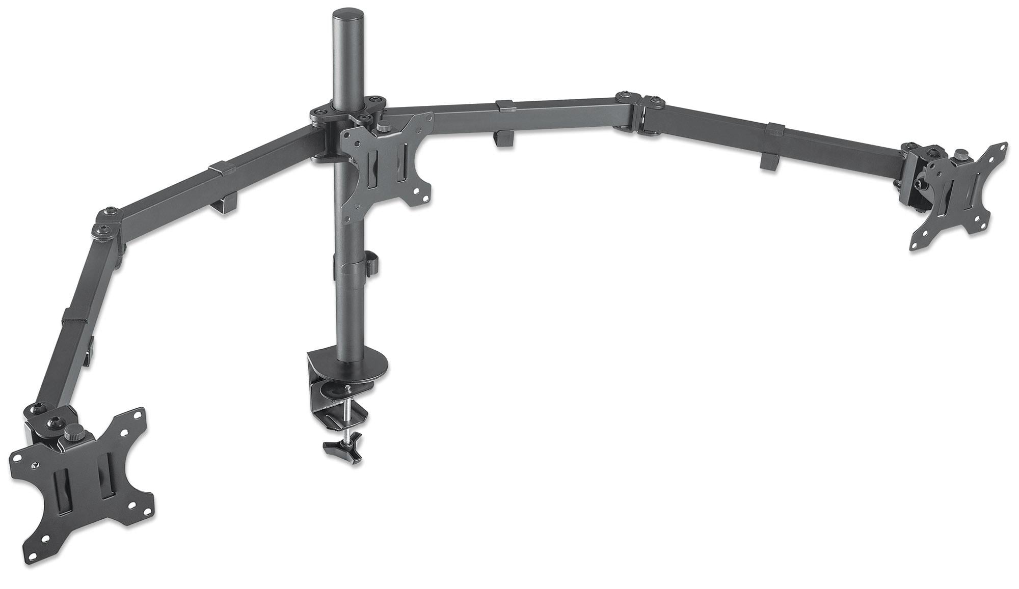 Desk support for 3 Monitor 13 - 27 " with Clamp - Manhattan ICA-LCD 461 -T