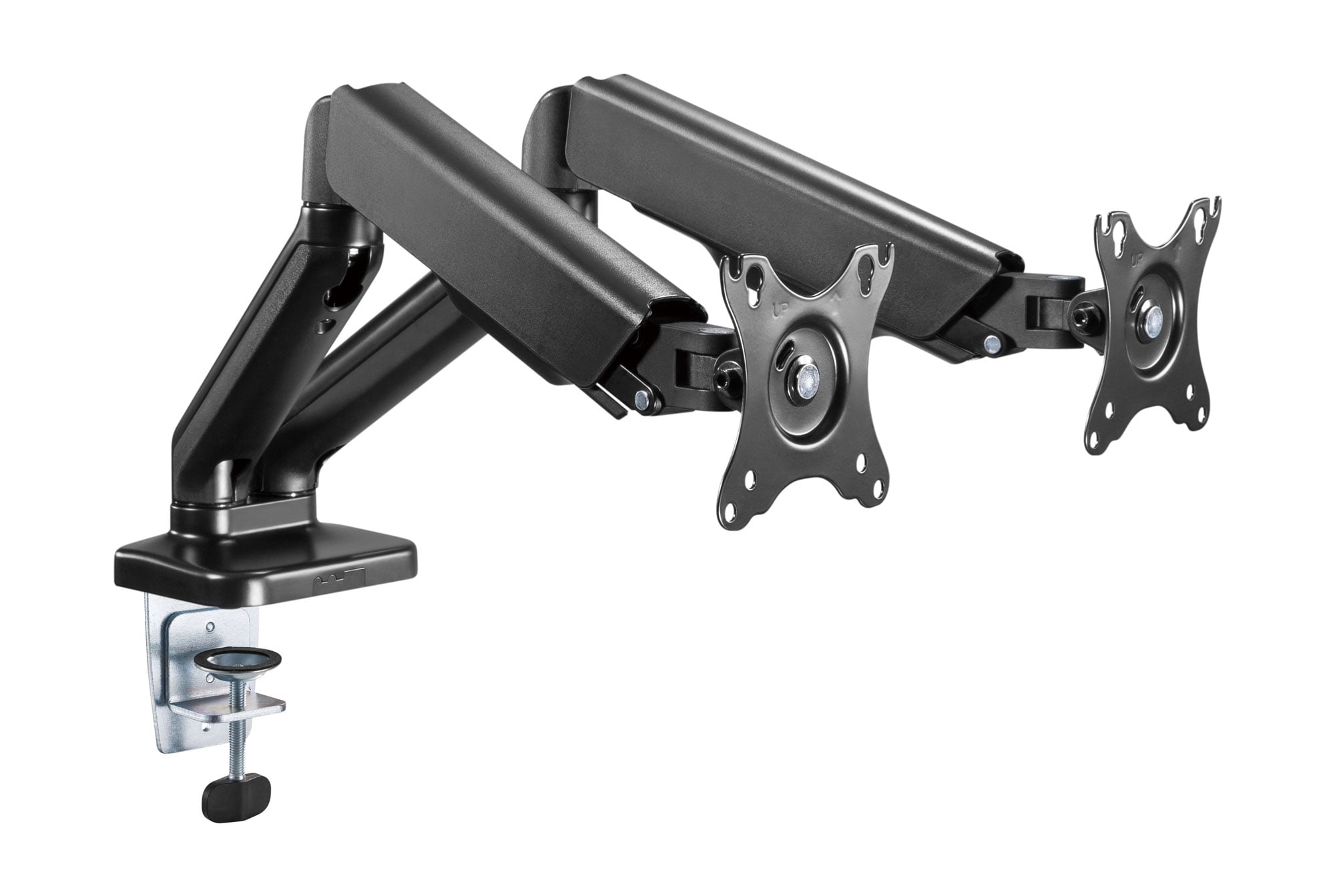 Supporto da Scrivania Doppio Monitor 17-32'' con Molla a Gas Nero - Techly ICA-LCD 462B