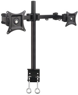 Desktop stand for 2 Monitor 13-27" with C-clamp - Techly ICA-LCD 482-D