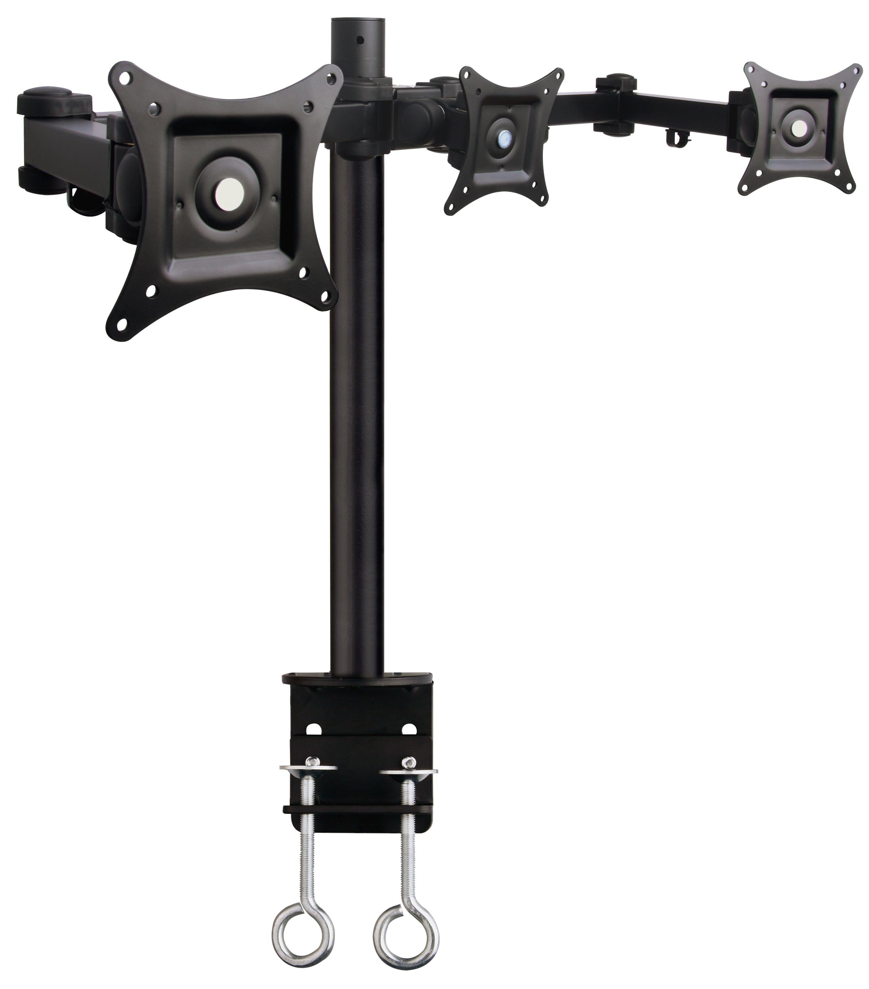 Supporto da scrivania per 3 Monitor 13-24'' con morsetto - Techly ICA-LCD 482-T