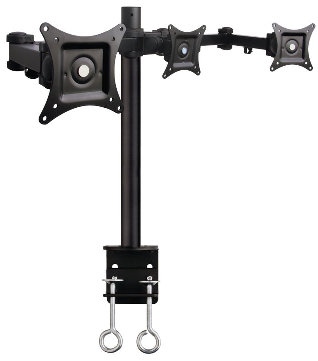 Desktop stand for 3 Monitor 13-24" with Clamp - Techly ICA-LCD 482-T
