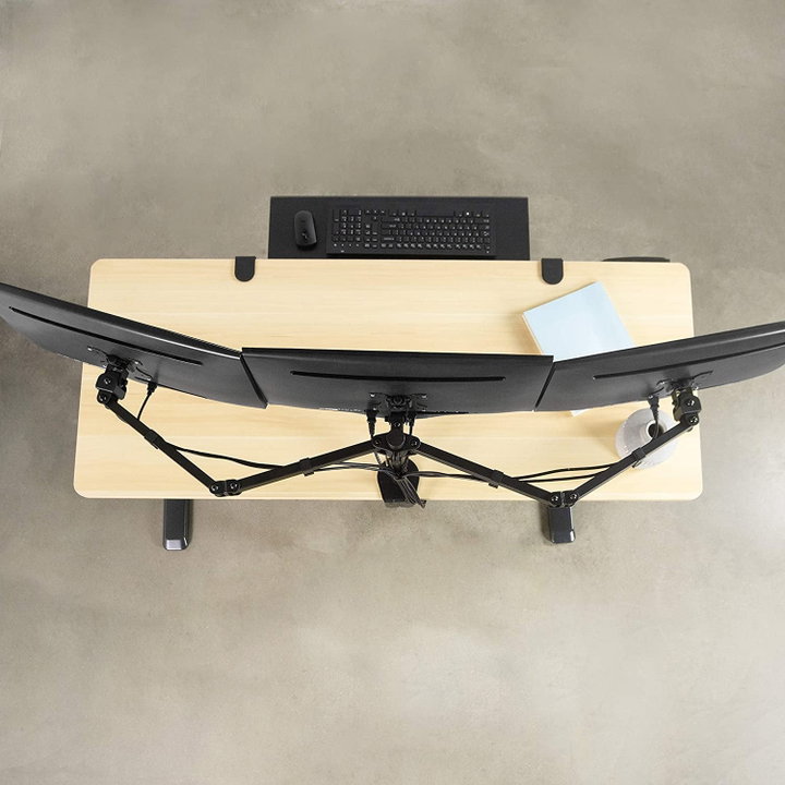 Desktop stand for 3 Monitor 13-24" with Clamp - Techly ICA-LCD 482-T