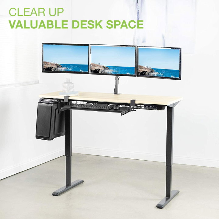 Desktop stand for 3 Monitor 13-24" with Clamp - Techly ICA-LCD 482-T