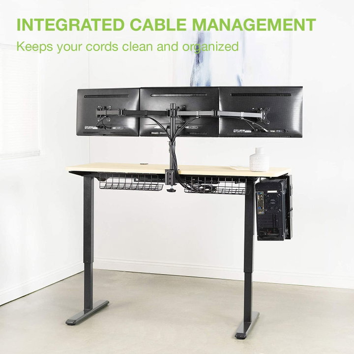 Desktop stand for 3 Monitor 13-24" with Clamp - Techly ICA-LCD 482-T