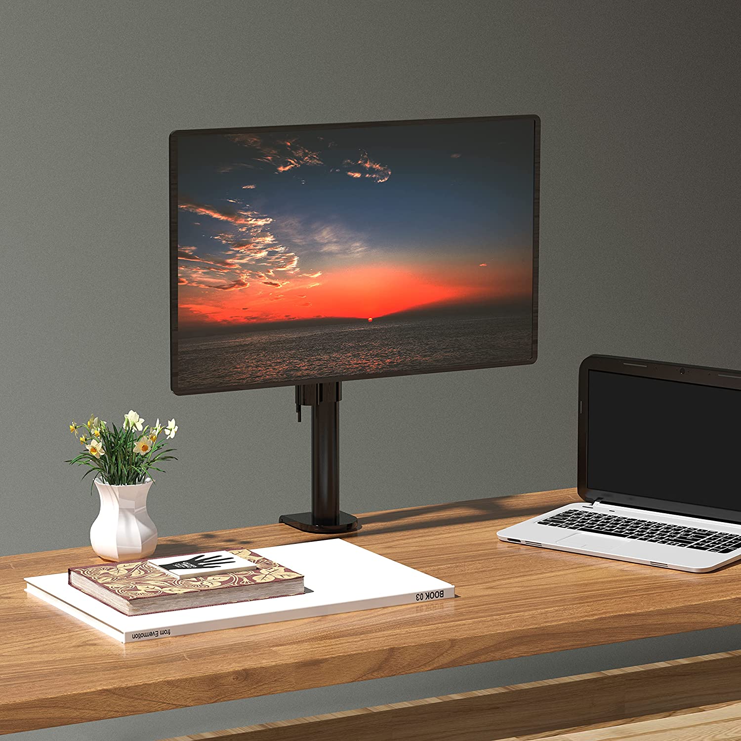 Supporto da Scrivania per Monitor 13-30'' Braccio Corto Inclinabile - Techly ICA-LCD 500BK