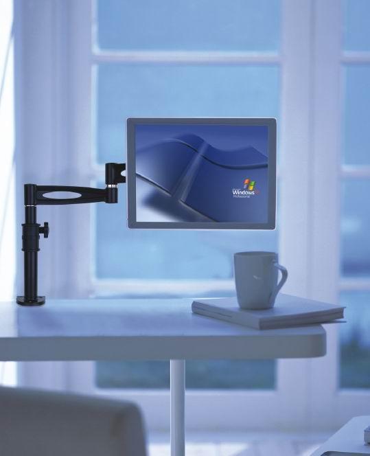 Desktop Monitor Mount 13-27" Long Tilt Arm Black - Techly ICA-LCD 502BK