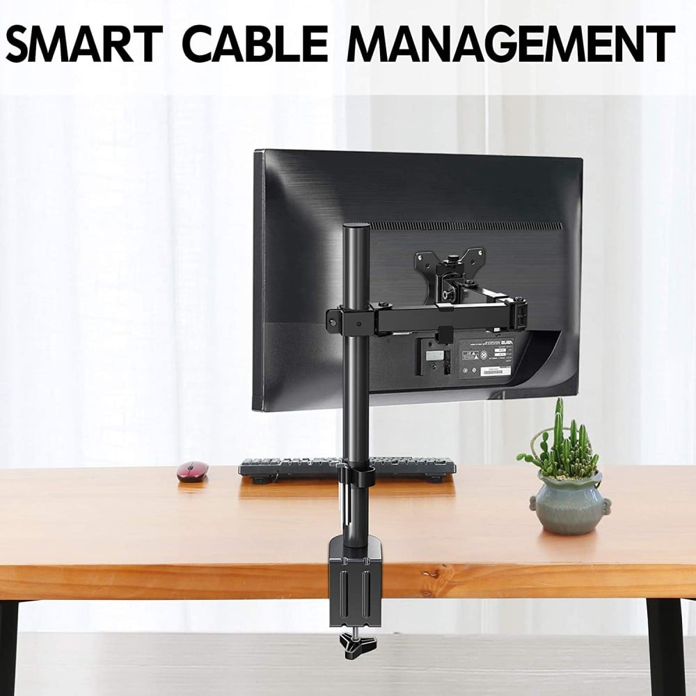 Supporto da Scrivania per Monitor 13-27'' Doppio Snodo di Regolazione - Techly ICA-LCD 503BK2