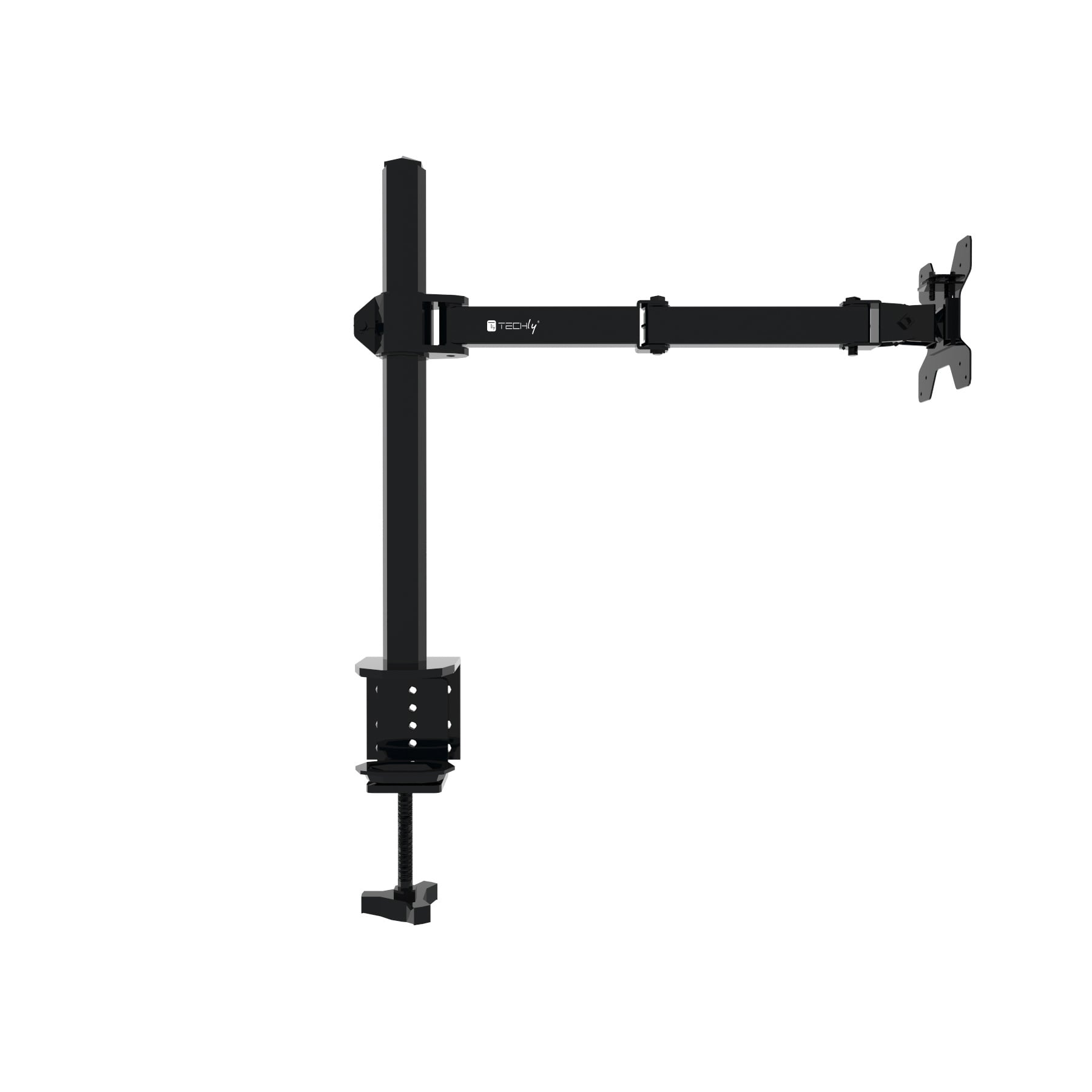 Supporto da Scrivania per Monitor 13-27'' Doppio Snodo di Regolazione - Techly ICA-LCD 503BK2