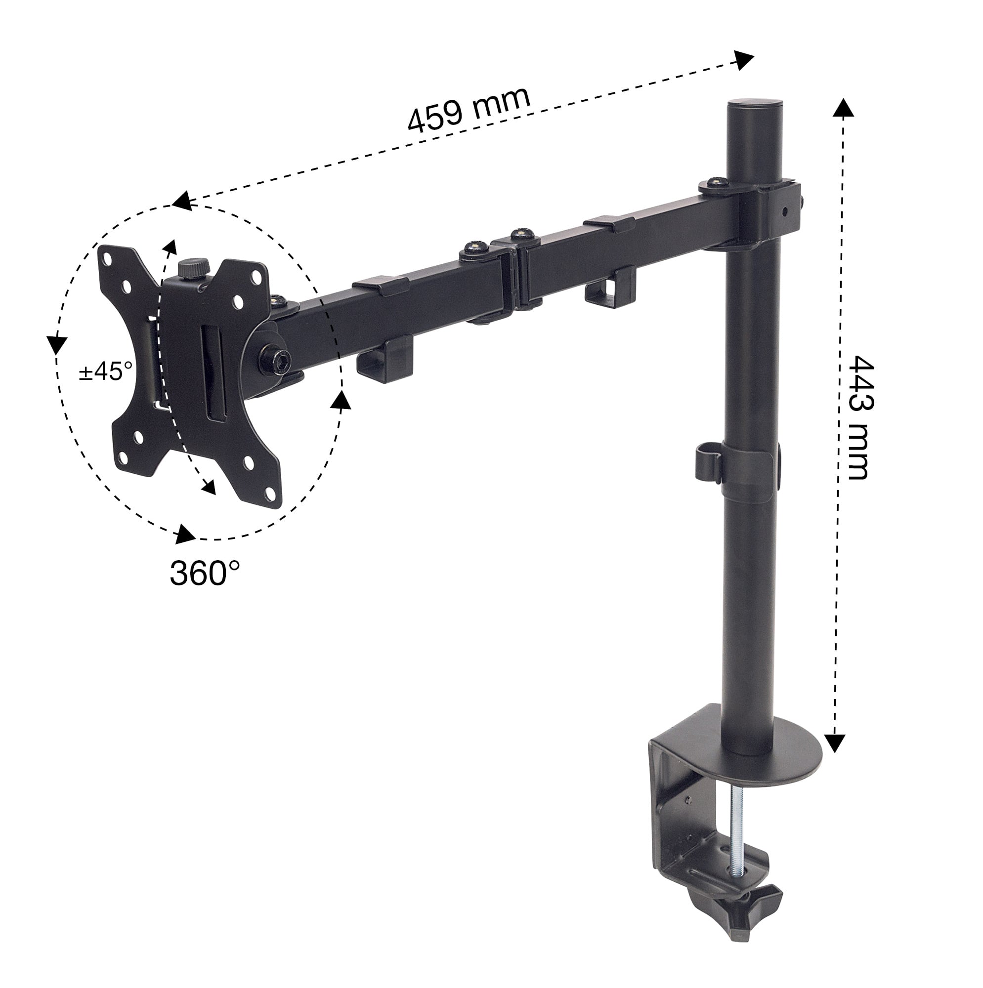 Desktop support for Monitor 13 - 32 " Double Adjustment joint - Manhattan ICA-LCD 503 M