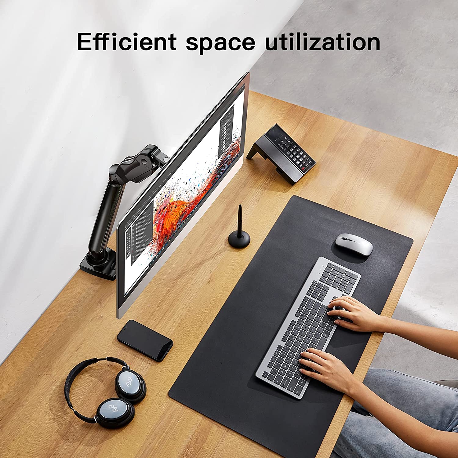 Supporto da Scrivania per Monitor 13-27'' con USB e audio - Techly ICA-LCD 514