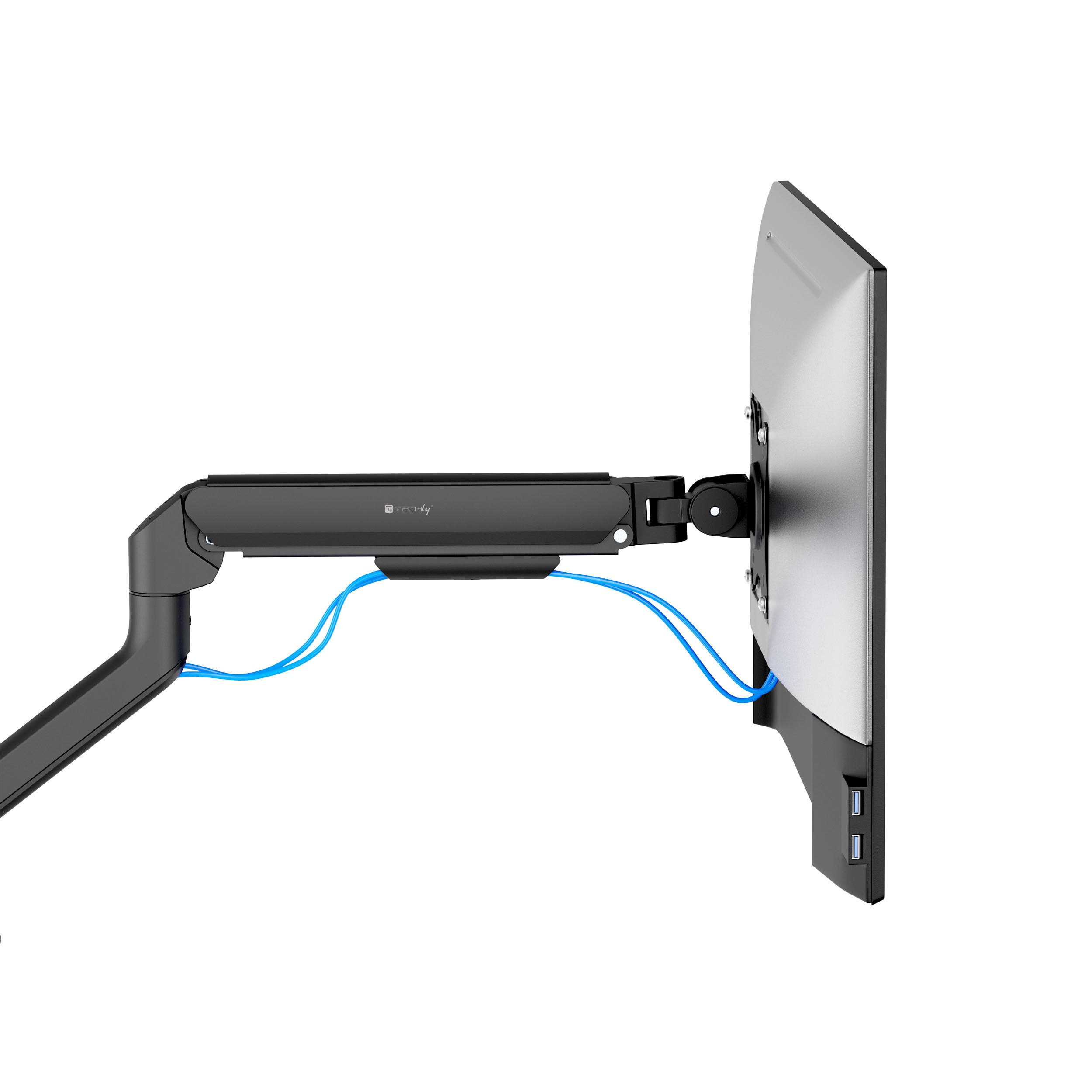 Supporto da Scrivania per Monitor 17-32'' con Molla a Gas Estensione 501 mm - Techly ICA-LCD 519B
