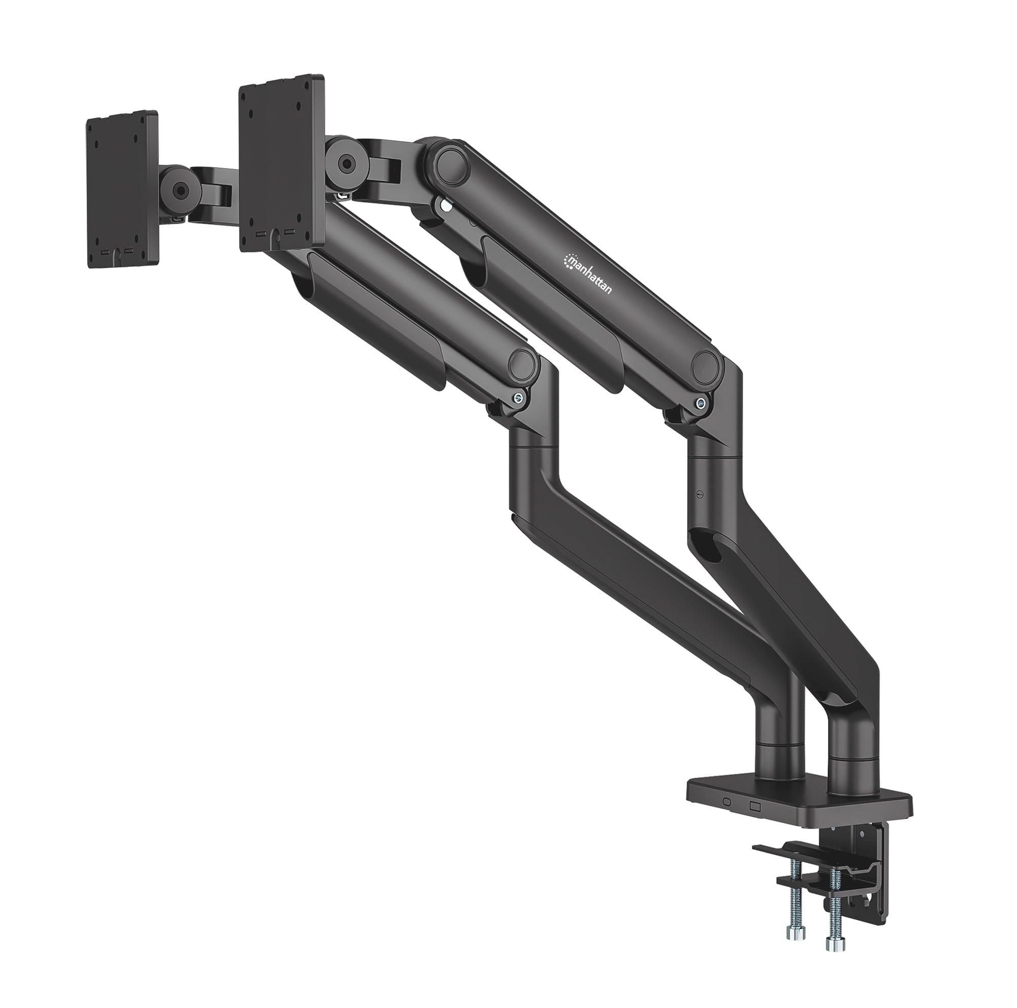 Supporto da Scrivania per Doppio Monitor 17-45'' con Molla Meccanica in Alluminio - Manhattan ICA-LCD 545