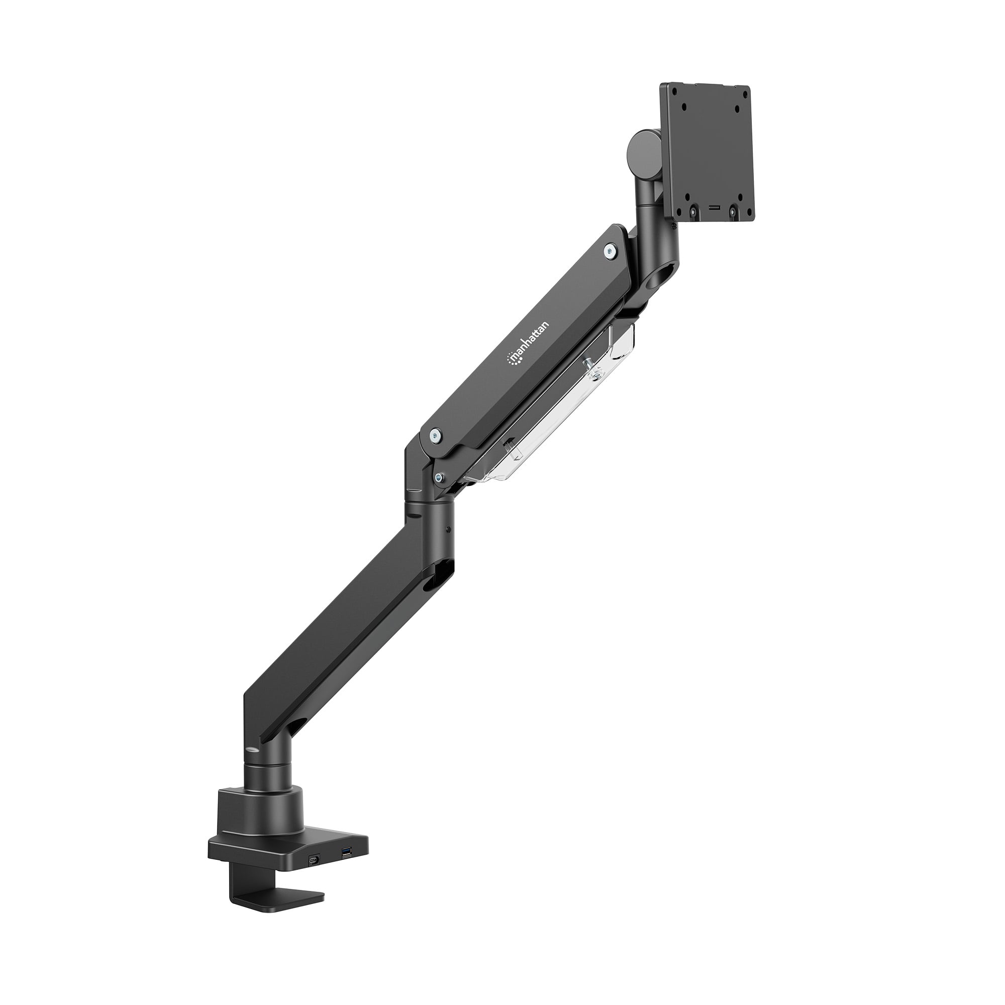 Supporto da Tavolo per Monitor Singolo 17-57'' con Molla a Gas in Alluminio Ultra Resistente con Porte - Manhattan ICA-LCD 557