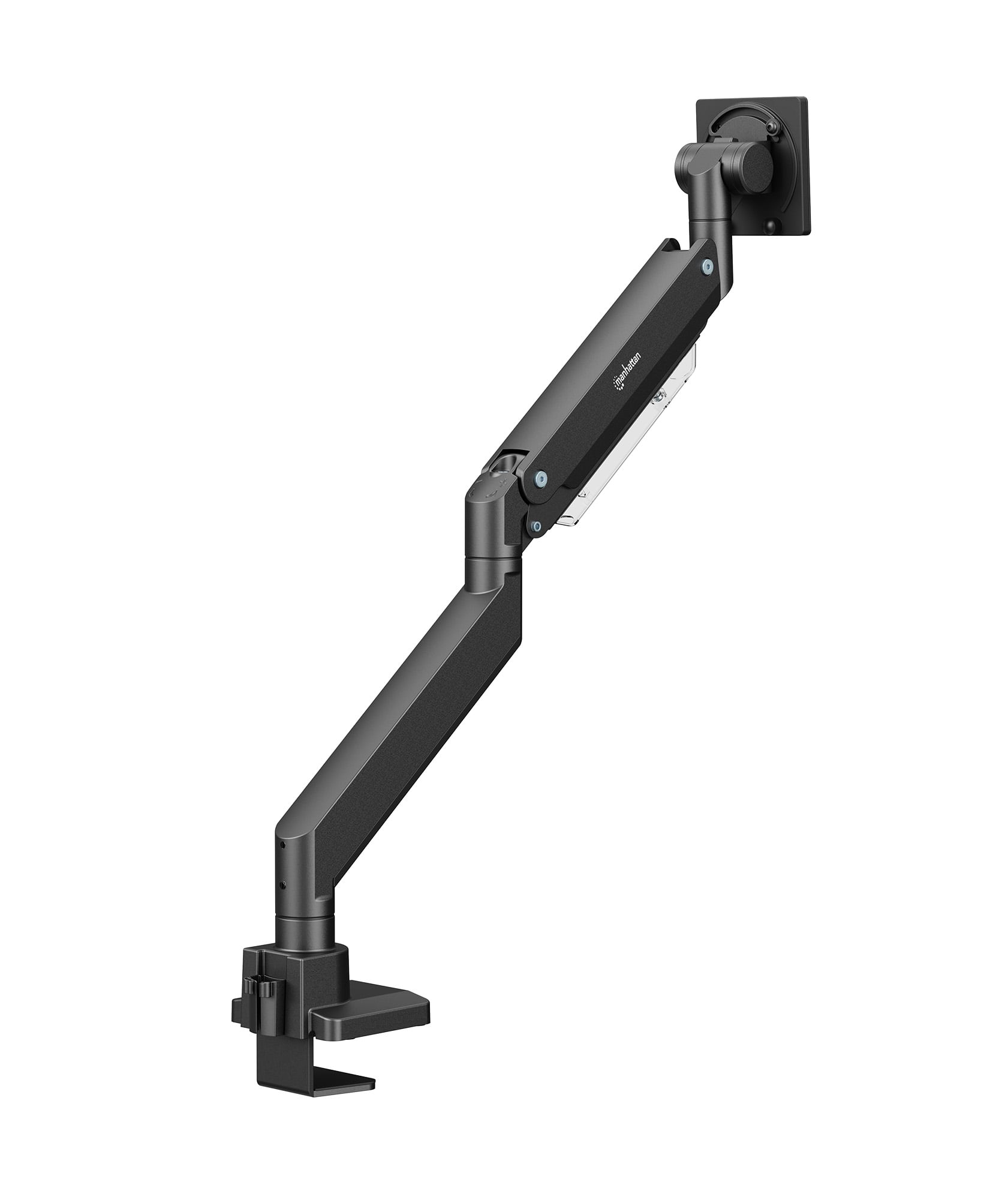 Supporto da Tavolo per Monitor Singolo 17-57'' con Molla a Gas in Alluminio Ultra Resistente con Porte - Manhattan ICA-LCD 557