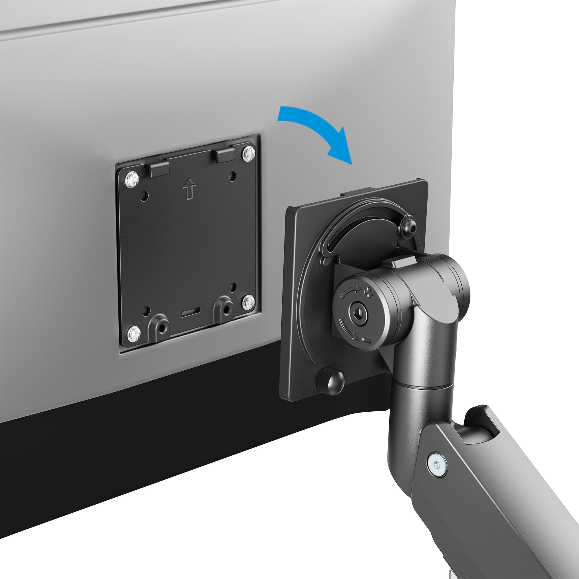 Supporto da Tavolo per Monitor Singolo 17-57'' con Molla a Gas in Alluminio Ultra Resistente con Porte - Manhattan ICA-LCD 557