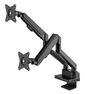 Supporto Scrivania Doppio Monitor 17-32" Molla Gas Docking Station 8-in-1 - Manhattan ICA-LCD DUAL-DOCKMH