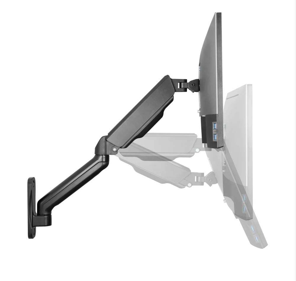 Supporto a Muro con Molla per TV 17-32'' Estensione 55,1 cm - Techly ICA-LCD G112E