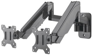 Staffa a Muro con Molla a Gas per Due Monitor 17-32" - Manhattan ICA-LCD G27MH