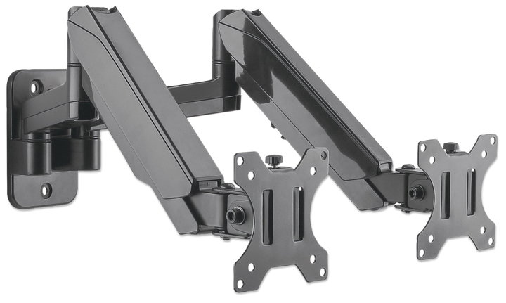 Staffa a Muro con Molla a Gas per Due Monitor 17-32" - Manhattan ICA-LCD G27MH