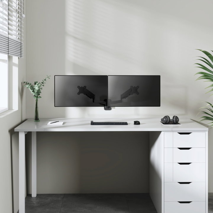 Staffa a Muro con Molla a Gas per Due Monitor 17-32" - Manhattan ICA-LCD G27MH