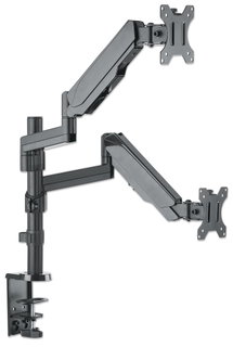 Supporto da Scrivania Doppio Monitor 17-32" con Molla a Gas Nero - Manhattan ICA-LCD G97MH