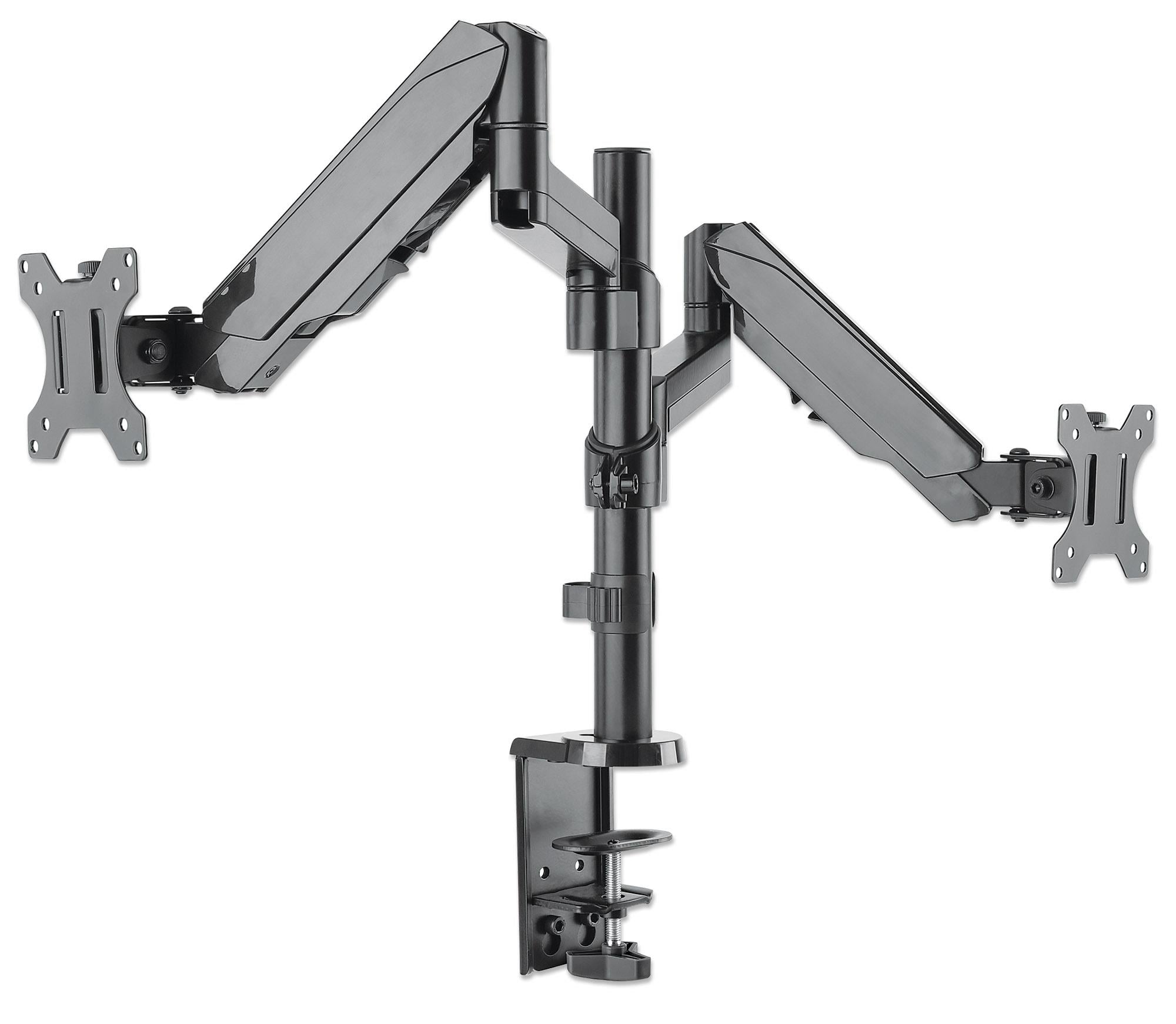 17 - 32 " Double Monitor Desk Support with Black Gas Spring - Manhattan ICA-LCD G 97 MH