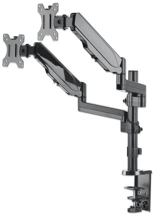 Supporto da Scrivania Doppio Monitor 17-32" con Molla a Gas Nero - Manhattan ICA-LCD G97MH