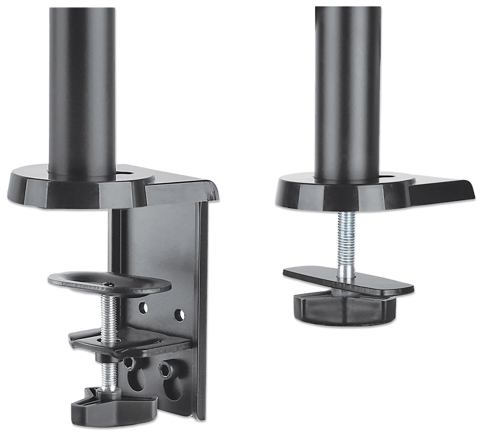 17 - 32 " Double Monitor Desk Support with Black Gas Spring - Manhattan ICA-LCD G 97 MH