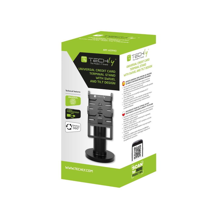 Supporto Girevole e Inclinabile per Terminale Pagamento POS Bancomat - Techly ICA-LCD POS1