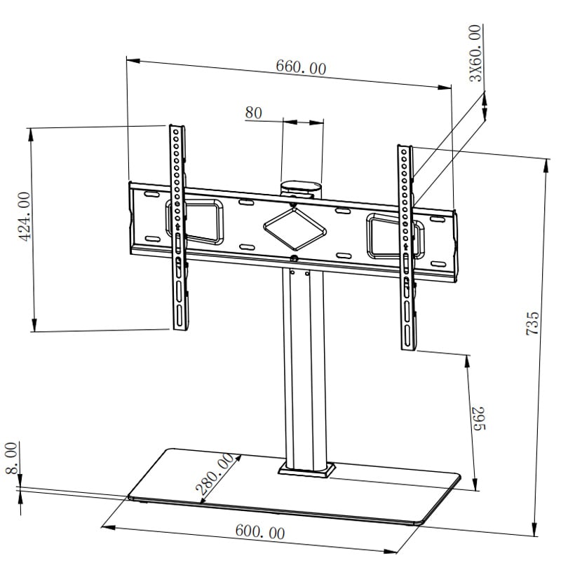 Supporto Universale da Tavolo per TV da 32'' a 65'' - Techly ICA-LCD S07L