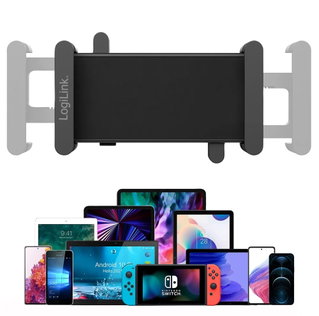 Supporto a Pinza VESA 75x75 per Smartphone e Tablet 4,7''-15'' 1kg max. Nero - Logilink ICA-LCD TABBK