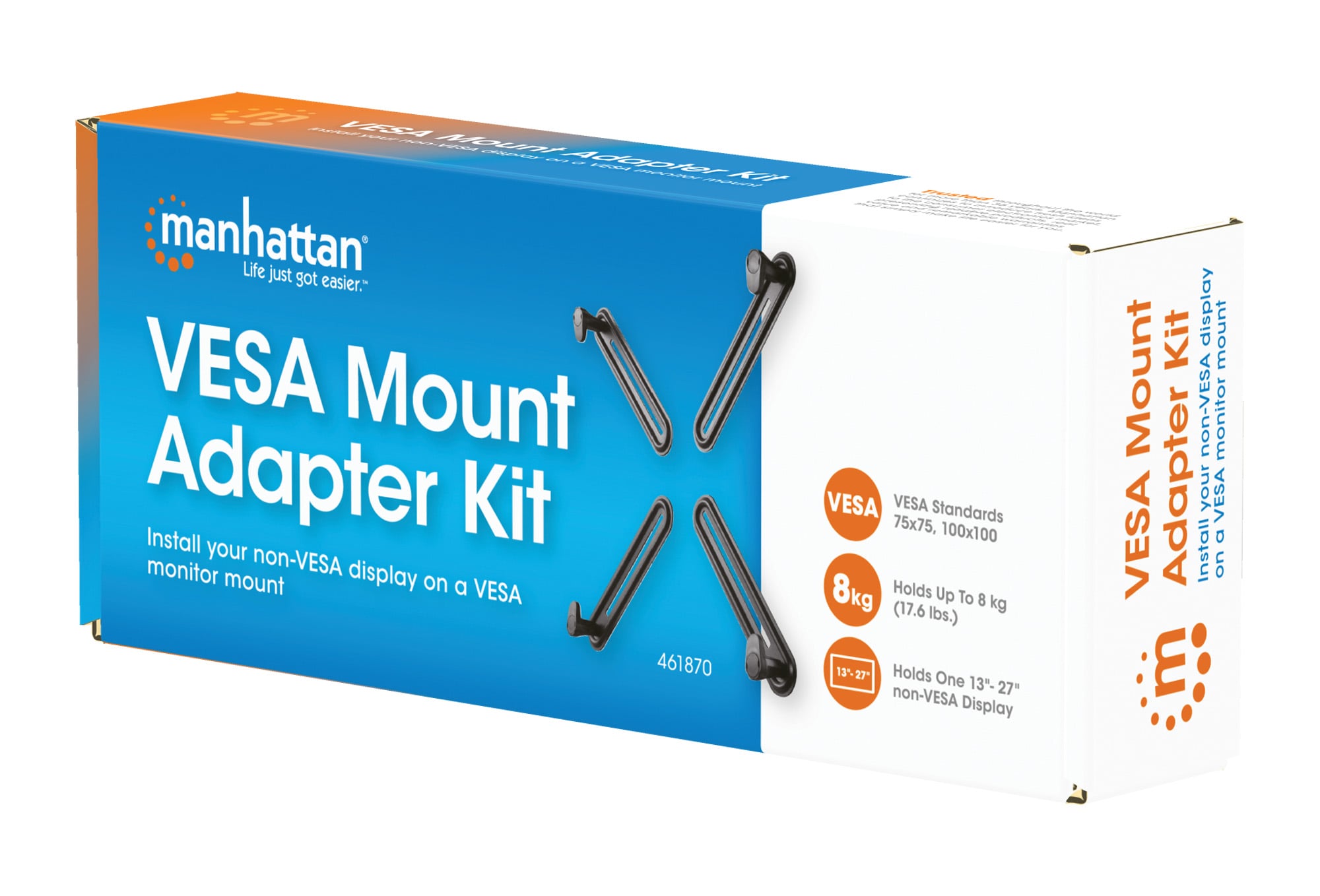 Kit Adattatore di Montaggio Non VESA per Monitor 13-27'' - Manhattan ICA-LCD VESA-M100MH