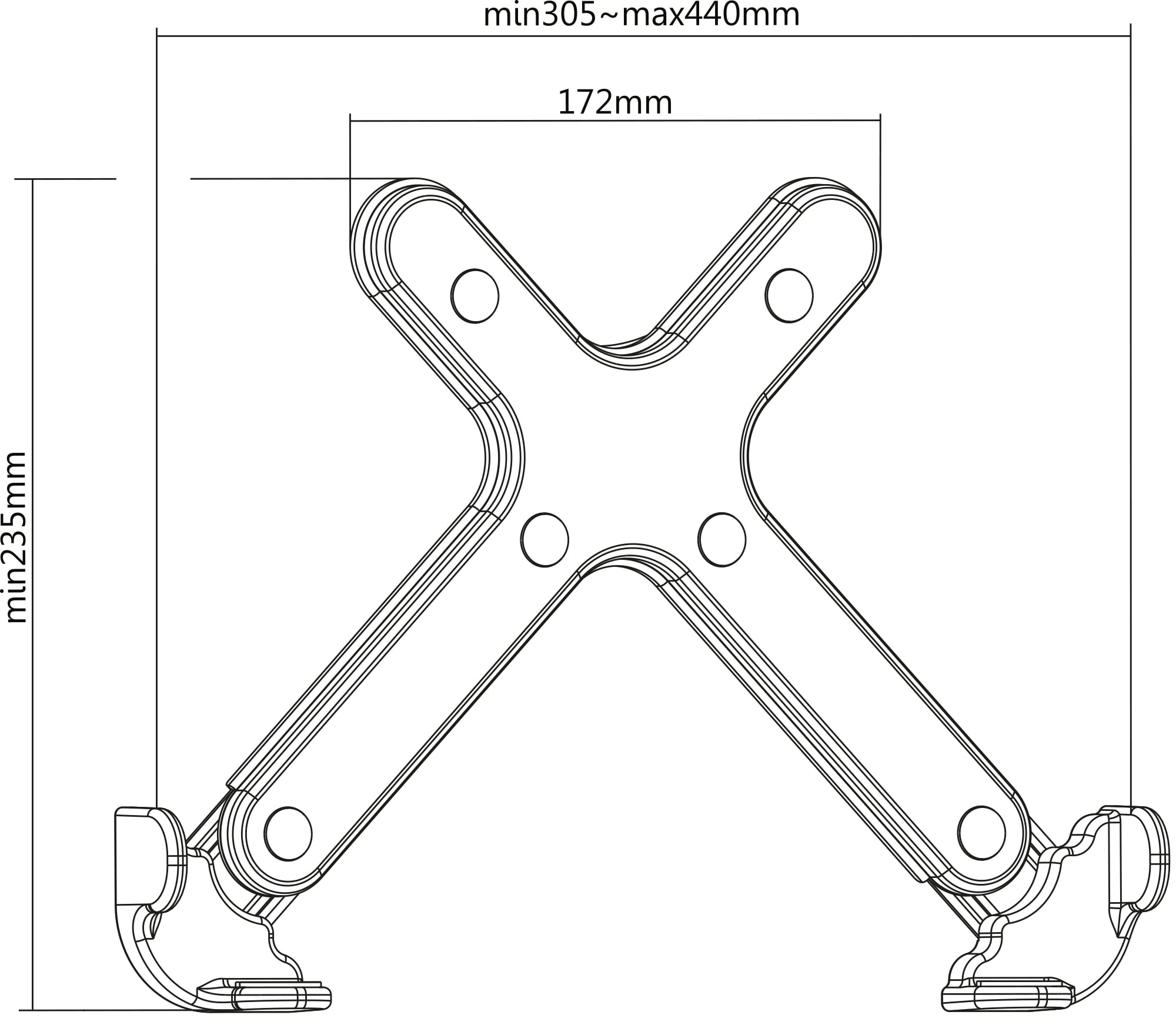 Supporto Laptop Regolabile con Montaggio VESA per Adattamento a Staffa - Manhattan ICA-LCD VESA-NB