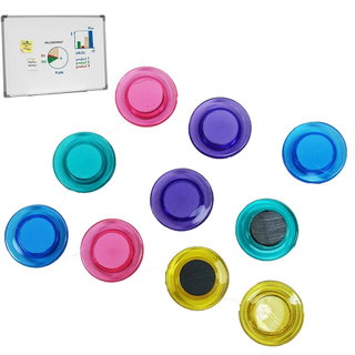 Magnetic board magnets Transparent magnets Colored 10 pcs - Techly ICA-MAG 30 MIX