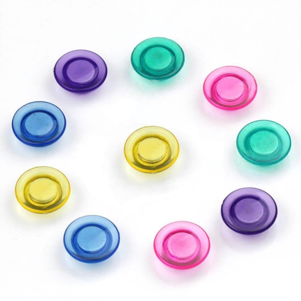 Calamite per Lavagna Magnetica Magneti Trasparenti Colorati 10 pz - Techly ICA-MAG 30MIX