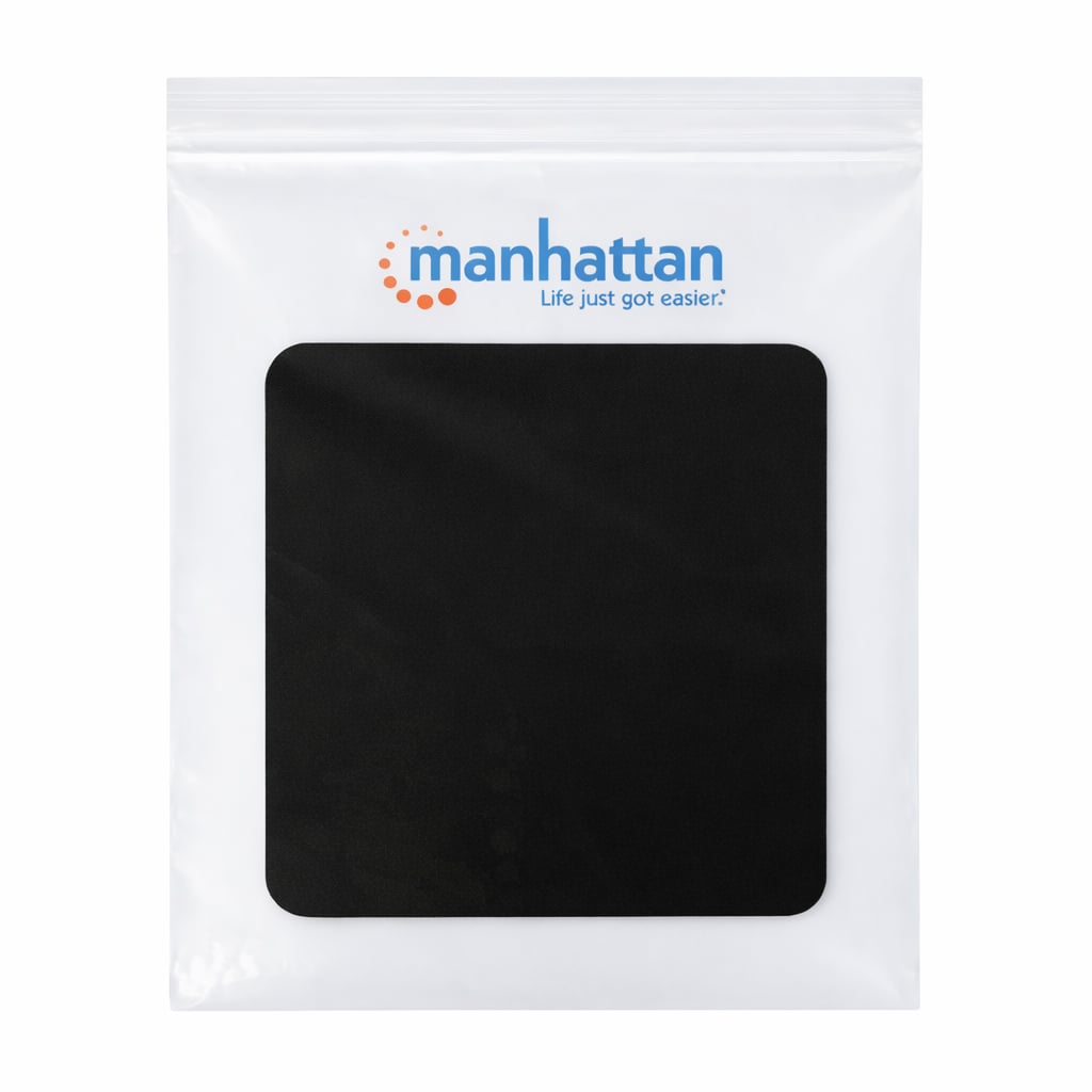 Tappetino per Mouse, 6 mm, Bulk, 25x22 cm, Nero - Manhattan ICA-MP 10-BLAC