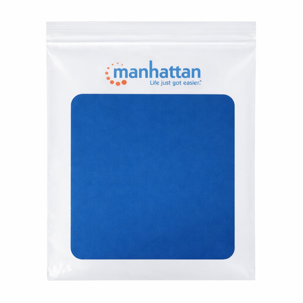 Tappetino per Mouse, 6 mm, Bulk, 25x22 cm, Blu - Manhattan ICA-MP 10-BLUE
