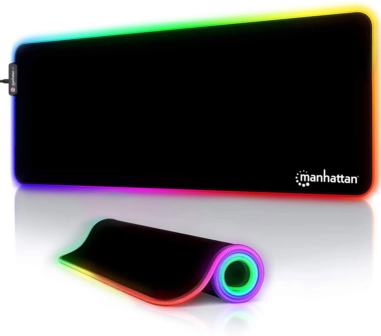 Tappetino Mouse Gaming XXL Illuminazione LED Effetti Luce RGB - Manhattan ICA-MP GAMEXL-RGB