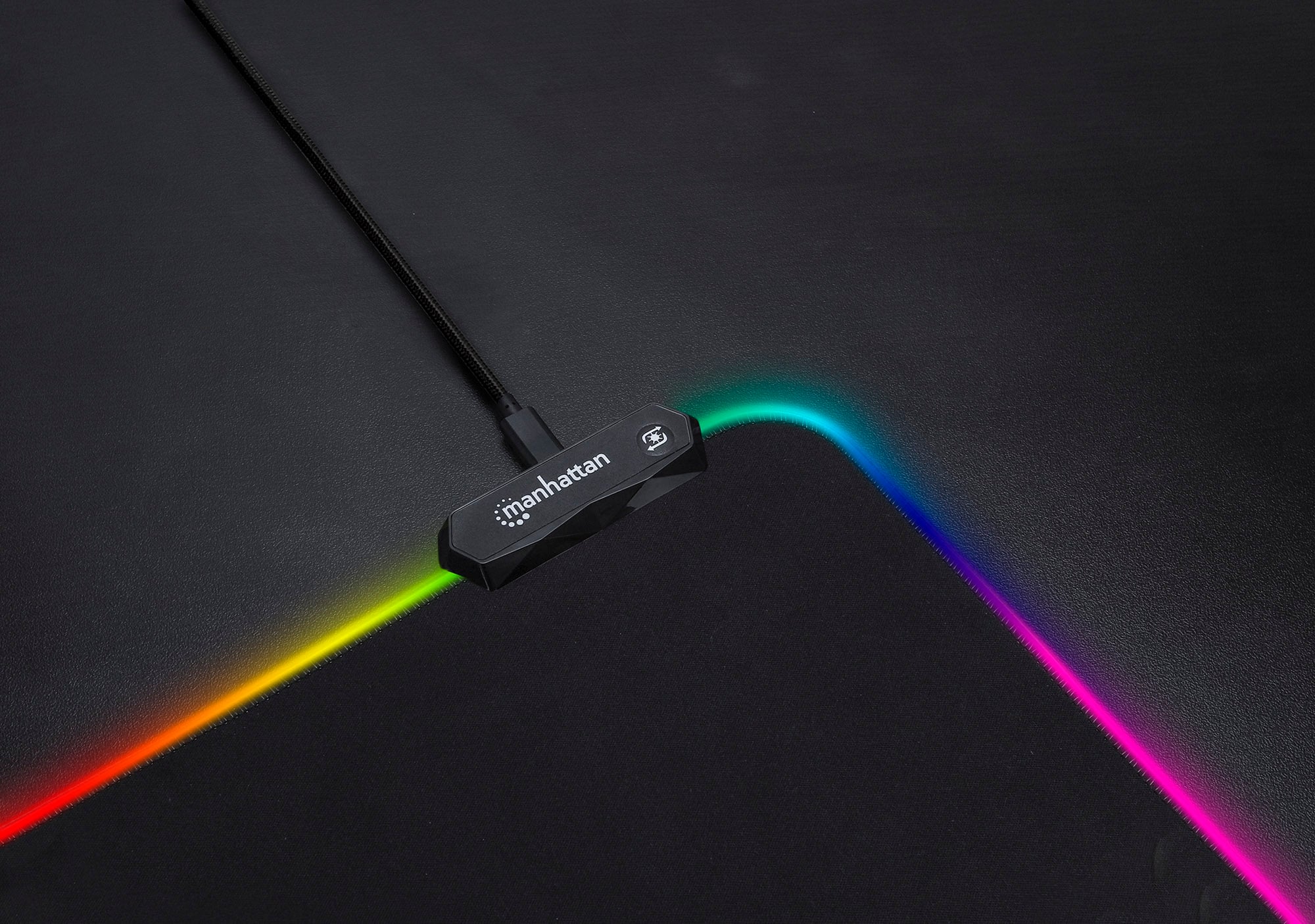 Tappetino Mouse Gaming XXL Illuminazione LED Effetti Luce RGB - Manhattan ICA-MP GAMEXL-RGB