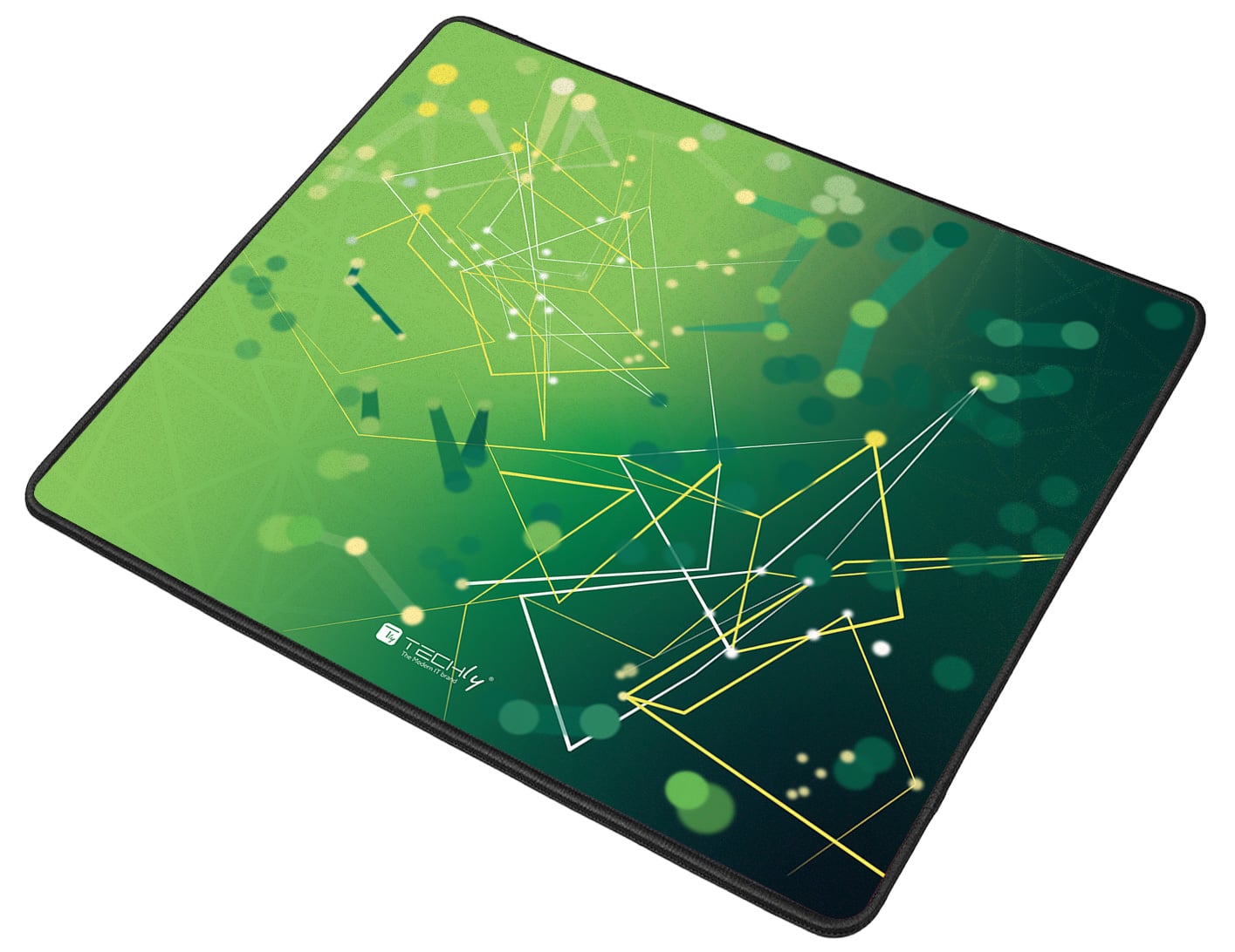 Tappetino Gaming Antiscivolo XL 450 x 400 mm Verde - Techly ICA-MP GLASS1
