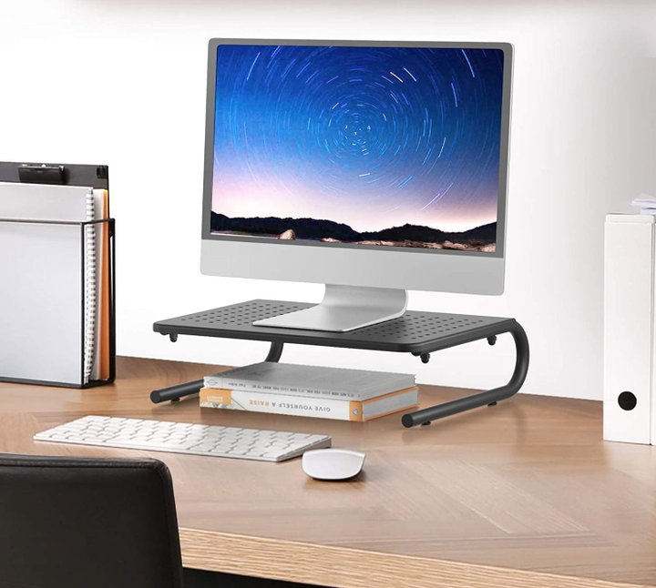 Stand supporto da scrivania per monitor notebook in metallo 370mm nero - Logilink ICA-MS 059