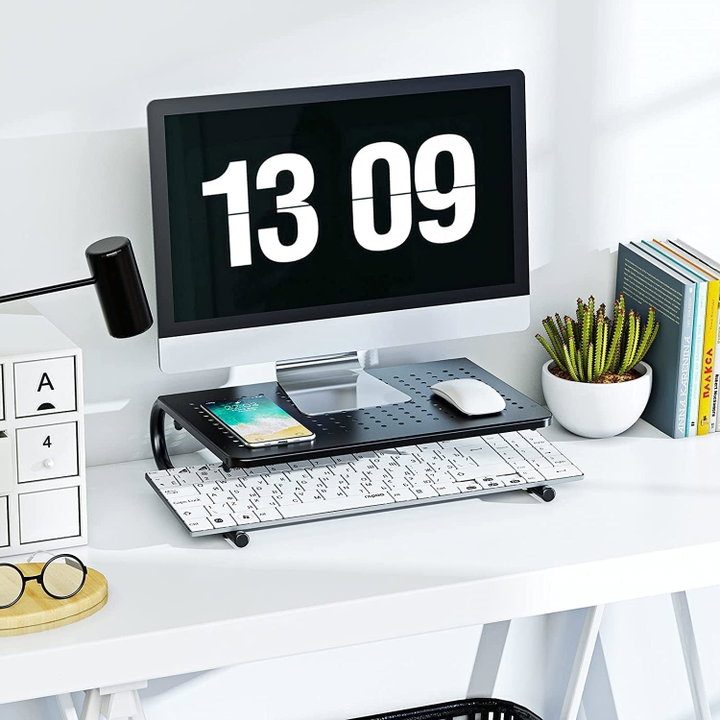 Stand supporto da scrivania per monitor notebook in metallo 370mm nero - Logilink ICA-MS 059