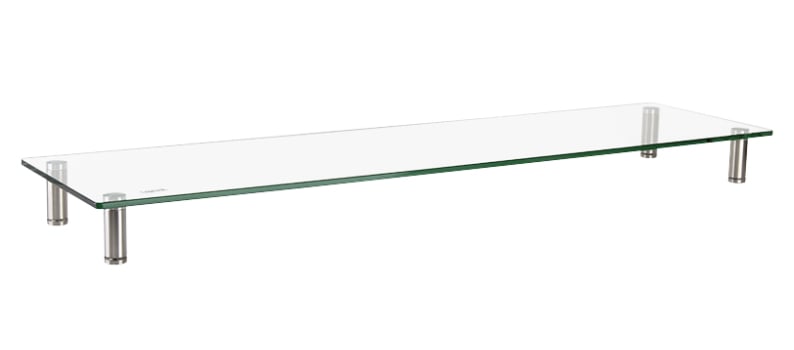 Stand Transparent Glass Desk Support for Monitors and Laptops - Logilink ICA-MS 060