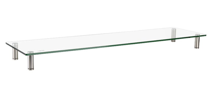 Stand supporto da scrivania in vetro trasparente per monitor e laptop - Logilink ICA-MS 060