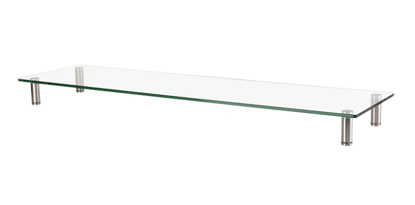 Stand Transparent Glass Desk Support for Monitors and Laptops - Logilink ICA-MS 060