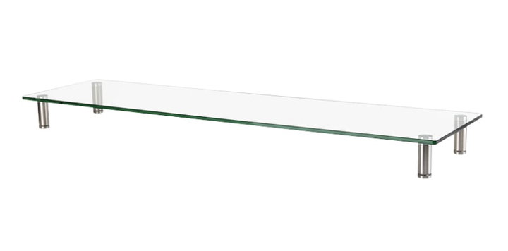Stand supporto da scrivania in vetro trasparente per monitor e laptop - Logilink ICA-MS 060
