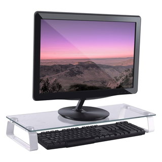 Desk stand for Monitor or Notebook in Transparent Glass - Logilink ICA-MS 062