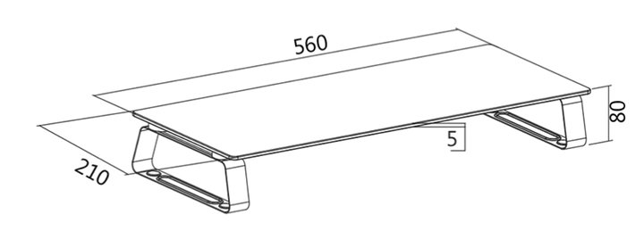 Stand da Scrivania per Monitor/Notebook in Vetro Trasparente - Logilink ICA-MS 062