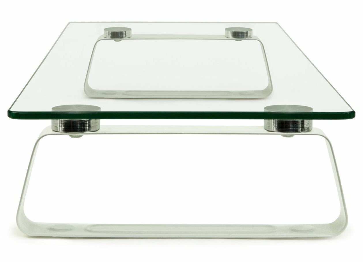 Desk stand for Monitor or Notebook in Transparent Glass - Logilink ICA-MS 062
